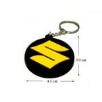 Porte-clés en caoutchouc Suzuki - Jaune - Diamètre = 45 mm, Collections, Porte-clés, Enlèvement ou Envoi, Neuf, Marque