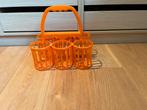 Vintage oranje flessenmand plastiek, Ophalen of Verzenden