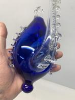Blauwe glazen barometer (349), Ophalen of Verzenden