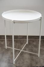 Table basse Ikea avec plateau, blanche, 45x53 cm, Maison & Meubles, Tables | Tables de salon, 75 cm ou plus, Utilisé, Enlèvement ou Envoi