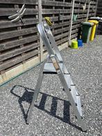 Aluminiumen trapladder 4 treden, Doe-het-zelf en Bouw, Ophalen, Gebruikt, Ladder, Opvouwbaar of Inschuifbaar