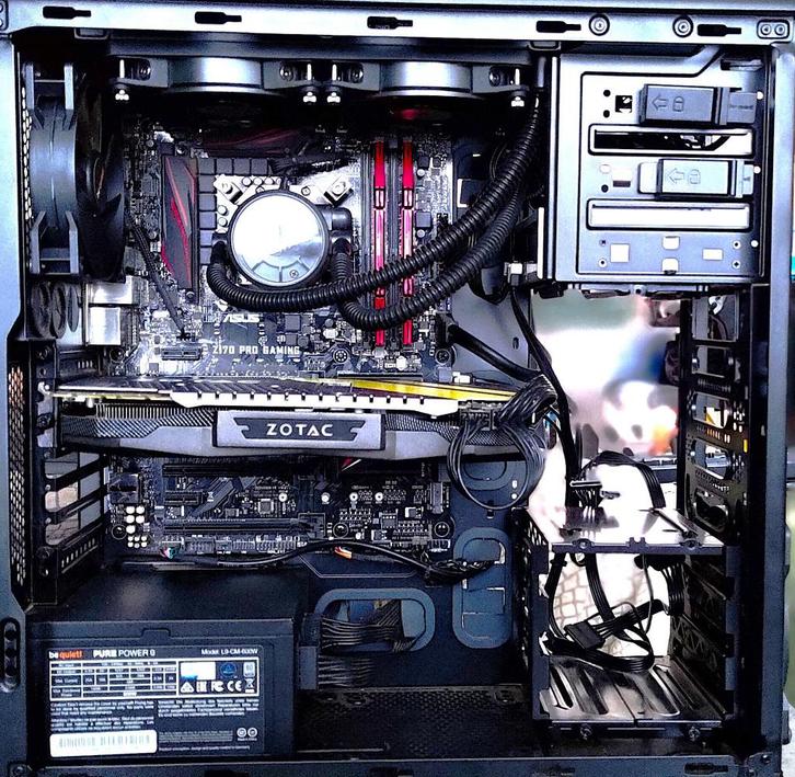 PC Gamer i7 6700K (OC mogelijk)/GTX 1080 AMP!/Full Be Quiet!, Computers en Software, Desktop Pc's, Gebruikt, 4 Ghz of meer, HDD