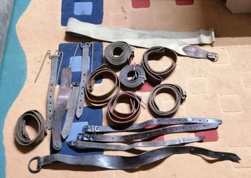 Lot leren draagband militaire riem voor wapenfles beschikbaar voor biedingen