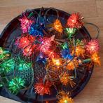 OUDE KERSTVERLICHTING MET GEKLEURDE LAMPJES EN TINSEL ❤️🧡💛, Ophalen of Verzenden, Zo goed als nieuw
