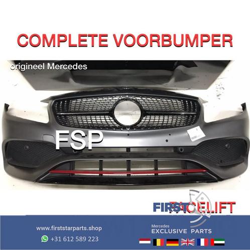 W176 Mercedes A Klasse Bumper Facelift AMG COMPLEET 2018 voo, Auto-onderdelen, Carrosserie, Bumper, Mercedes-Benz, Voor, Gebruikt
