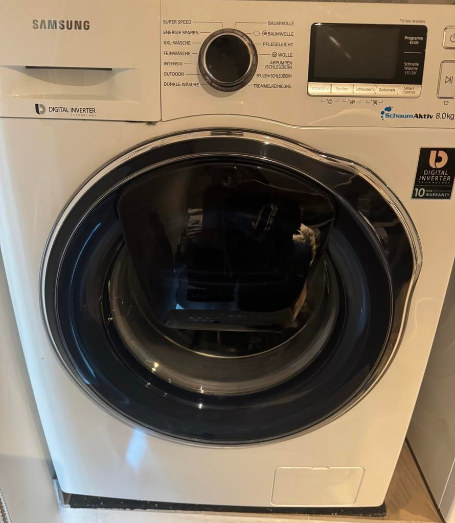 MACHINE À LAVER SAMSUNG — TYPE WW80K6404QW, Electroménager, Lave-linges séchants, Utilisé, 8 à 10 kg, Enlèvement