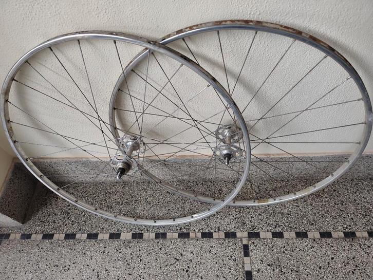 Baanwielen te koop – Campagnolo Record / Fiamme, Fietsen en Brommers, Fietsonderdelen, Ophalen
