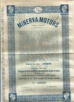 Minerva Motors 1/10 de part sociale n207075 Berchem 1929, Timbres & Monnaies, 1920 à 1950, Action, Enlèvement ou Envoi