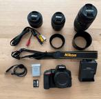 Nikon D5500 + 3 objectifs + Accessoires complets, Audio, Tv en Foto, Fotocamera's Digitaal, Ophalen, Zo goed als nieuw, Compact