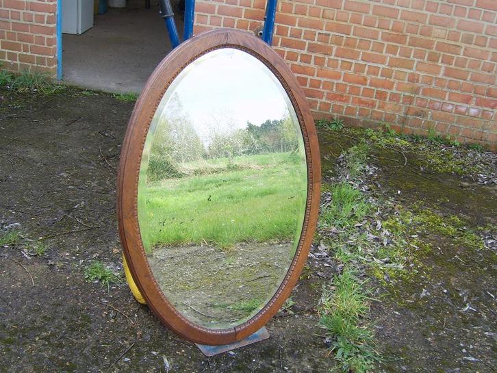 Antieke spiegel, Antiquités & Art, Antiquités | Miroirs, 50 à 100 cm, 100 à 150 cm, Ovale, Enlèvement