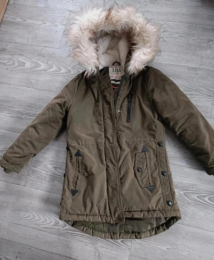 Warme parka Cars jeans, Kinderen en Baby's, Kinderkleding | Maat 128, Zo goed als nieuw, Meisje, Jas, Ophalen of Verzenden