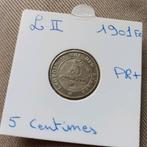 Prachtige 5 centimes 1901 Léopold 2, Postzegels en Munten, Ophalen of Verzenden, Geboorte of Huwelijk, Overig, Losse munt