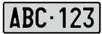 Kentekenplaat 34x11cm zwart/wit, Ophalen of Verzenden