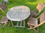 Tuinset teak 100x120 of 180cm, Tuin en Terras, Ophalen of Verzenden