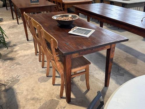 Table de ferme - 186 x 83 + 79 cm de hauteur / 1 tiroir, Maison & Meubles, Tables | Tables à manger, Utilisé, 50 à 100 cm, 150 à 200 cm