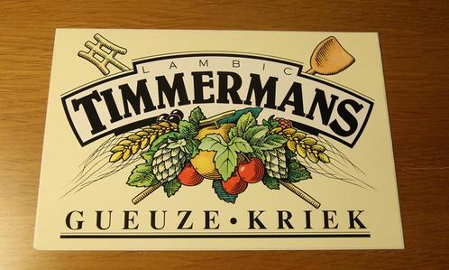 Grote sticker Lambic Timmermans - Geuze - Kriek 24x16cm, Collections, Marques de bière, Neuf, Panneau, Plaque ou Plaquette publicitaire