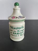 Mosterdpotje: Moutarde de Parizot (Dijon) met deksel -, Ophalen of Verzenden