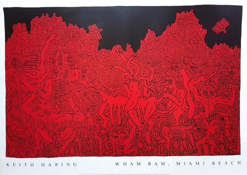 Keith Haring "Wham Bam, Miami Beach", Antiquités & Art, Art | Lithographies & Sérigraphies, Enlèvement ou Envoi