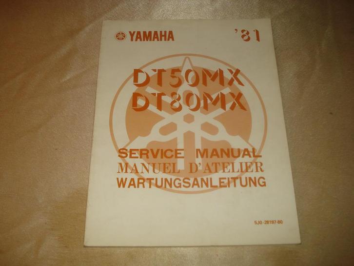 YAMAHA DT50MX - DT80MX '81 Ancien Manuel d'Atelier, Motoren, Handleidingen en Instructieboekjes, Yamaha, Ophalen of Verzenden
