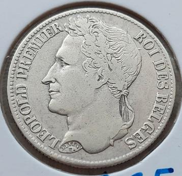 1 Franc 1833 (Gelauwerd) Leopold I / Zeer zeldzaam  beschikbaar voor biedingen