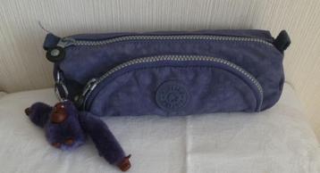 Kipling dubbele pennenzak „cute” mauve blauw + aap beschikbaar voor biedingen