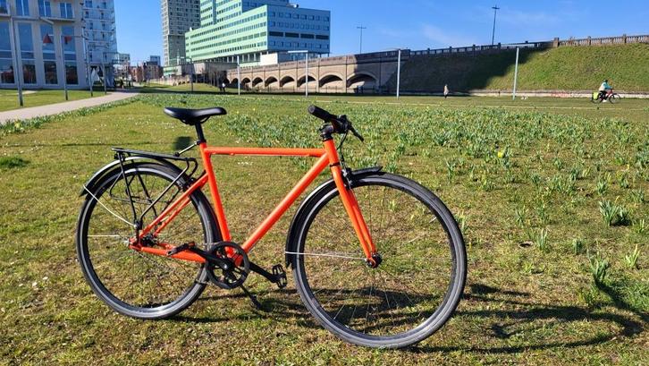 Single Speed 500 Elops (maat S), Fietsen en Brommers, Fietsen | Heren | Herenfietsen, Gebruikt, Overige merken, 49 tot 53 cm, Ophalen