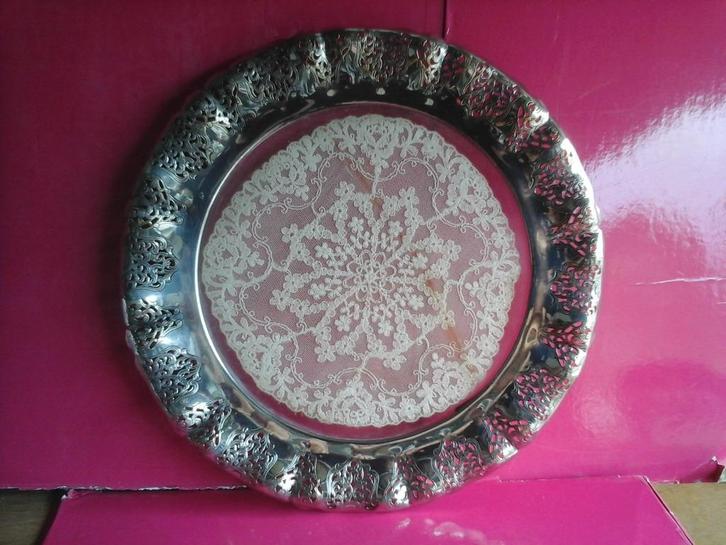 VERZILVERDE SCHOTEL, Antiek en Kunst, Antiek | Zilver en Goud, Zilver, Ophalen of Verzenden