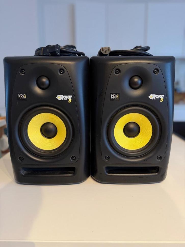 2 KRK Rokit 5 studioluidsprekers/baffles, Audio, Tv en Foto, Luidsprekerboxen, Zo goed als nieuw, Overige merken, Ophalen