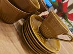 Retro koffieservies – WAKU, jaren '60-'70, Gebruikt, Ophalen of Verzenden, Overige stijlen, Kop(pen) en/of Schotel(s)