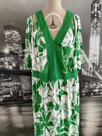 zomer jurk kleed bloemenprint - 48/50, Taille 46/48 (XL) ou plus grande, Comme neuf, Vert, Sous le genou