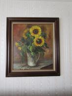 Groot olieverfdoek "ZONNEBLOEMEN", Schilder Merlier G., Ophalen