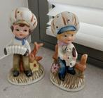 Vintage biscuit beeldjes, Ophalen, Zo goed als nieuw, Mens