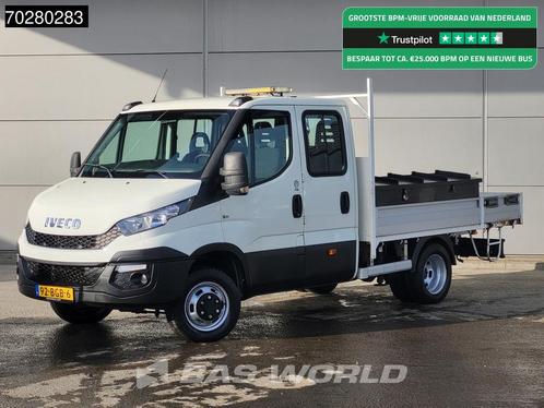Iveco Daily 50C17 3,0L Automaat HIAB 017T-2 Dubbel Cabine Du, Auto's, Bestelwagens en Lichte vracht, Bedrijf, Te koop, Airconditioning