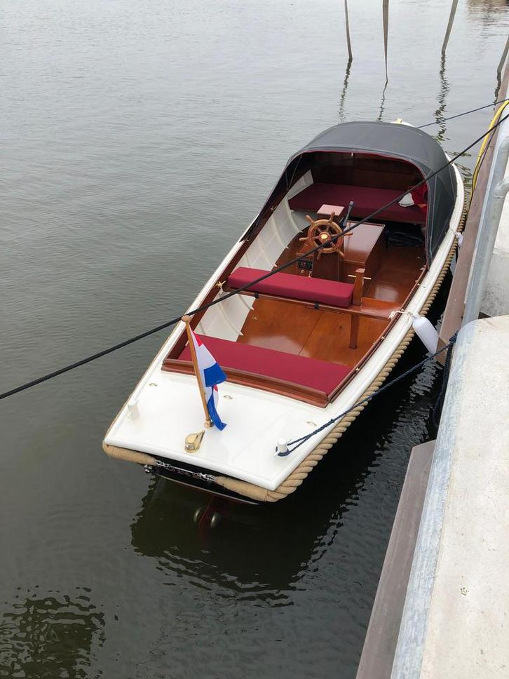 Prachtige stalen mahoniehouten sloep. Tijdloos en stijlvol., Watersport en Boten, Sloepen, Zo goed als nieuw, 10 tot 30 pk, 6 meter of meer