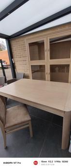 Stoelen, tafel, vitrinekast, Maison & Meubles, Armoires | Autre, Enlèvement, Utilisé
