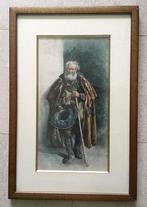Bedelaar, hoed in zijn hand - José Robles Martinez 1843-1911, Ophalen of Verzenden