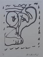 PIERRE ALECHINSKY / POEME A VOIR / ZW-W ETS / 39x51cm / SIG, Antiek en Kunst, Kunst | Litho's en Zeefdrukken, Ophalen of Verzenden