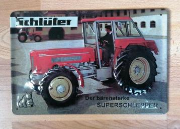 Reclamebord van Schluter Superschlepper in reliëf-30 x 20cm