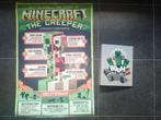MINECRAFT CREEPER POSTER (lengte 92 cm) + NIEUWE MAP, Enlèvement, Comme neuf, Décoration murale