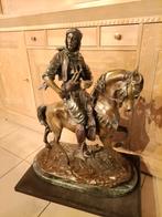 Antiek apart groot zwaar oud brons beeld,, Antiek en Kunst, Ophalen, Brons