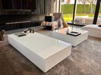 3 tables de salon design laqué blanc de luxe, Comme neuf, Rectangulaire, Autres essences de bois, 75 cm ou plus