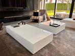 3 luxe wit gelakte design woonkamertafels, Rechthoekig, Zo goed als nieuw, Overige houtsoorten, 75 cm of meer
