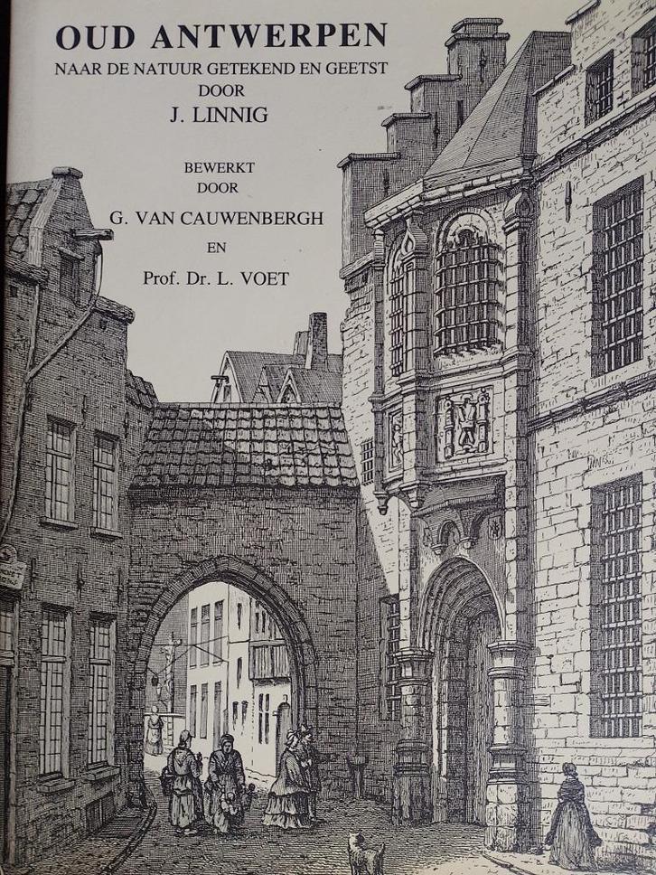 Oud Antwerpen  Etsen  Linnig, Boeken, Kunst en Cultuur | Beeldend, Nieuw, Schilder- en Tekenkunst, Verzenden