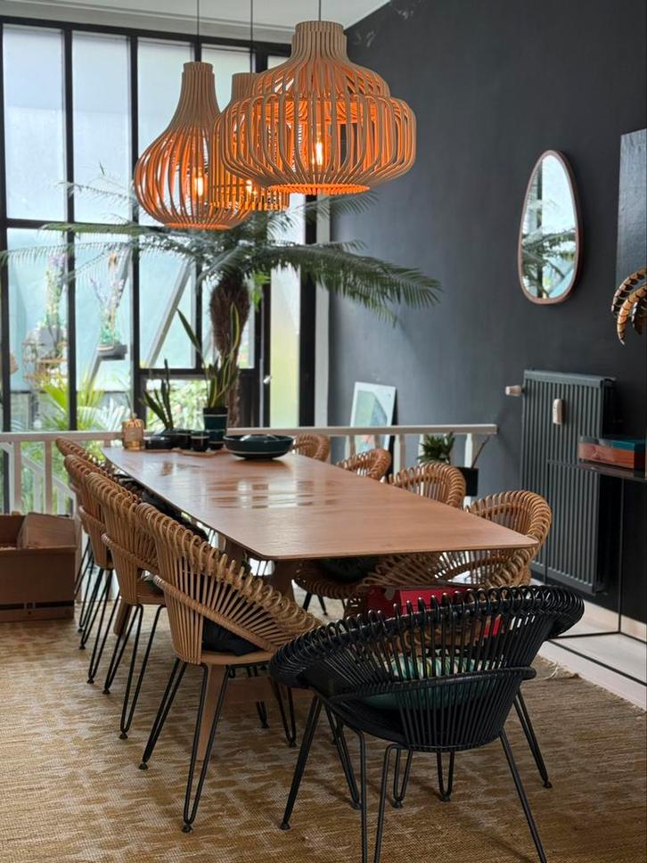 Chaise et Lamp Vicent Sheppard sans la table, Huis en Inrichting, Tafels | Eettafels, Gebruikt, Metaal, Ophalen