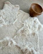 Op maat gemaakte schapenvacht tapijt, patchwork vloerkleed, Nieuw, Crème, Ophalen of Verzenden, Tapijt
