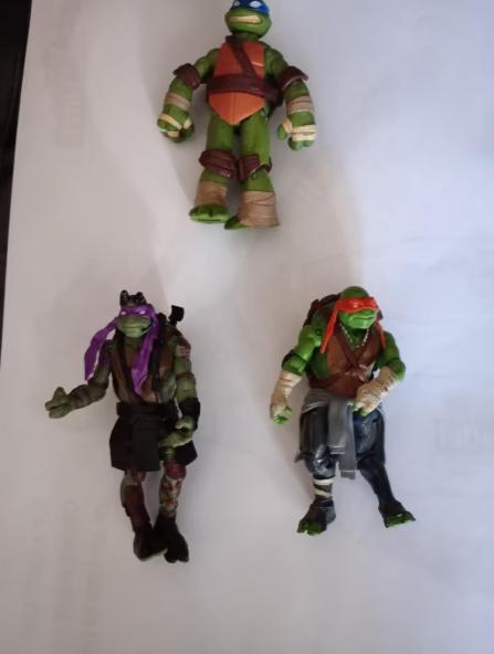 3 verschillende ninja turtels - vintage - 5€/stuk, Enfants & Bébés, Jouets | Figurines, Utilisé, Enlèvement ou Envoi
