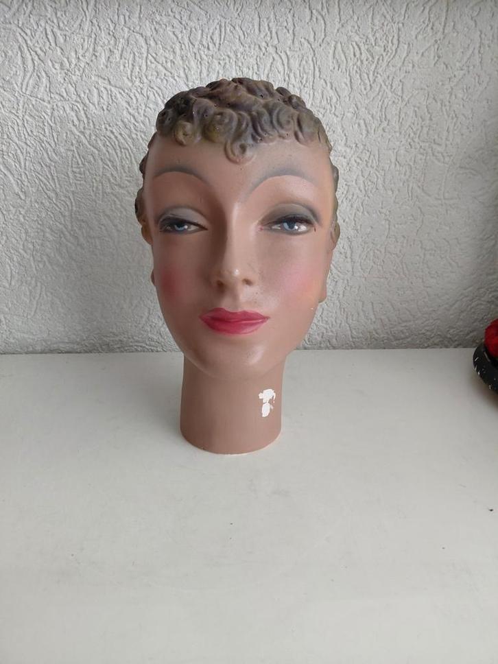 Gipsen hoofd, Antiek en Kunst, Curiosa en Brocante, Ophalen of Verzenden