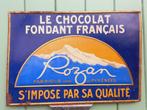 panneau d'affichage en métal 1960 Chocolat Fondant Francais, Comme neuf, Enlèvement ou Envoi, Panneau publicitaire