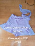 Mini Rok paars Zara, Kleding | Dames, Rokken, Ophalen, Zo goed als nieuw, Paars