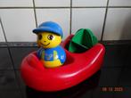 Primo duplo voertuigboot met groen schoepenrad*VINTAGE*, Kinderen en Baby's, Lego Primo, Ophalen of Verzenden